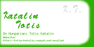 katalin totis business card